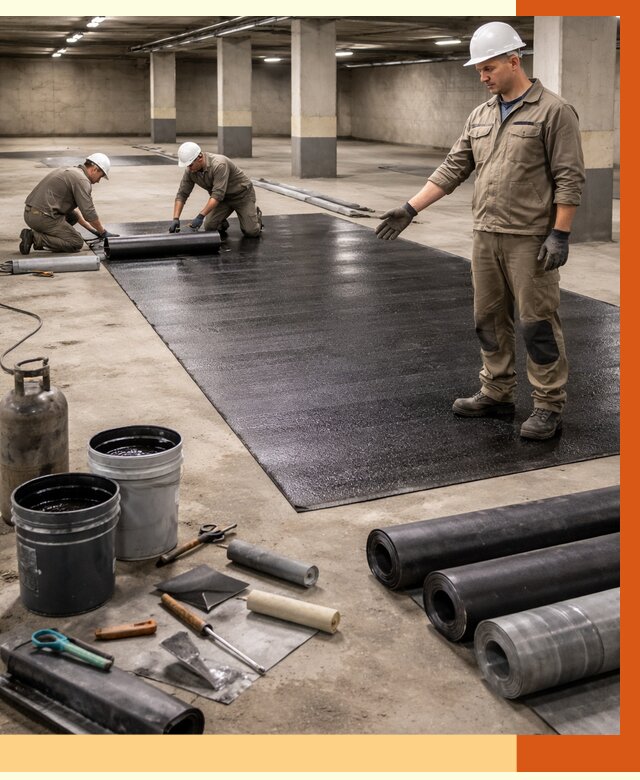 Гидроизоляция паркинга в Белой Калитве от 1245 руб/м² — профессиональная защита | ТепломастерБкл