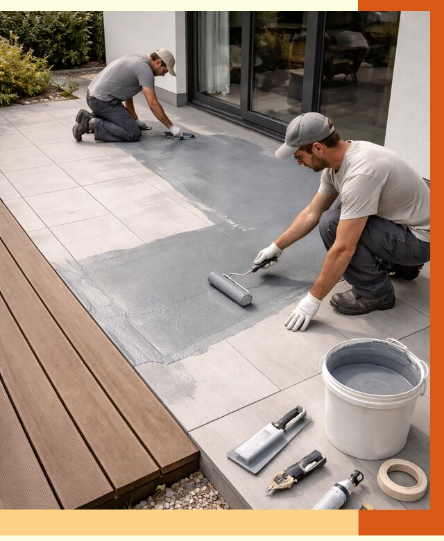 Гидроизоляция террасы в Белой Калитве под ключ от 7778 руб./м² | ТепломастерБкл